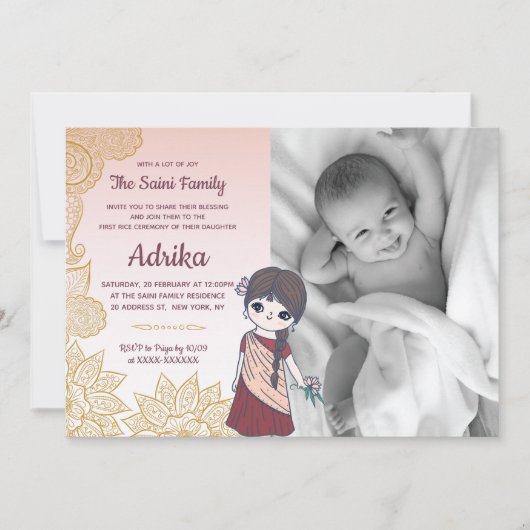 フォトアナンパラシャンファースト米式招待状 招待状 (正面)