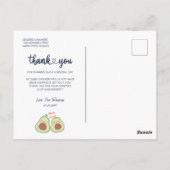 フォトアボカドベビーシャワーパーティーありがとう ポストカード (裏面)