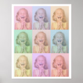 フォトアポップ・アートのート |おもしろいキッズファミリーポートレート カラフル ポスター (正面)