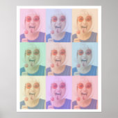 フォトアポップ・アートのート |モダントレンディーレトロ色ブロック ポスター (正面)