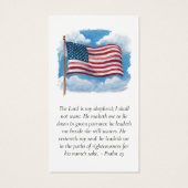 フォトアメリカン旗記念祈りの言葉カード (裏面)