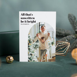 フォトアモダンミニマルルチハッピーホリデー 招待状