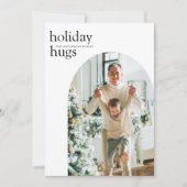 フォトアモダンミニマルルチホリデーハグ 招待状 (正面)