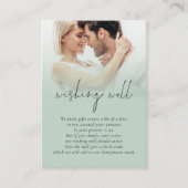 フォトアモダンレイの結婚Sage Wishing Well エンクロージャーカード (正面)