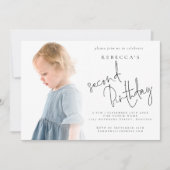 フォトアモダンレイ2nd誕生日招待状 招待状 (正面)