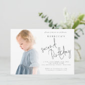 フォトアモダンレイ2nd誕生日招待状 招待状 (スタンド正面)