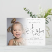 フォトアモダンレイ3rd誕生日パーティー 招待状 (スタンド正面)