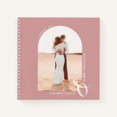 フォトアモダンーチダスティバラ結婚ズゲストブック ノートブック (正面)