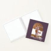 フォトアモダンーチパープルズ結婚のゲストブック ノートブック (内部)