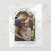 フォトアモダンーチボタニカル婚約 案内ポストカード (正面)