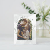 フォトアモダンーチボタニカル婚約 案内ポストカード (スタンド正面)