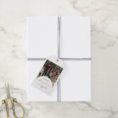 フォトアモダンーチメリークリスマス金ゴールドスクリプト ギフトタグ (より糸付き)