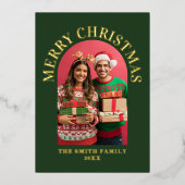 フォトアモダンーチメリークリスマス 箔シーズンカード (正面)