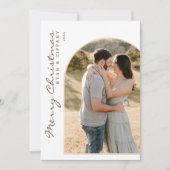 フォトアモダンーチ付きメリークリスマス 招待状 (正面)