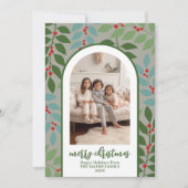 フォトアモダンーチ – ユーカリ枝クリスマス シーズンカード (正面)