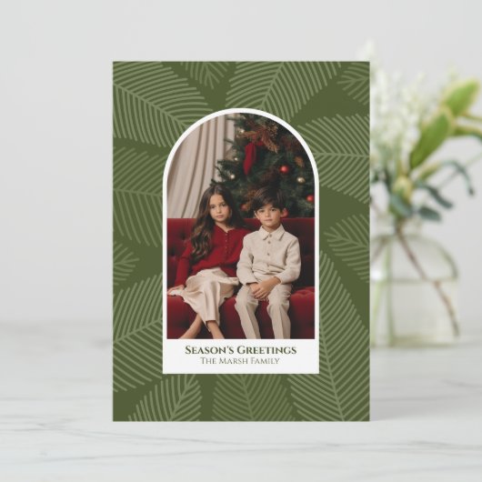 フォトアモダンーチ – 枝お洒落クリスマス シーズンカード (スタンド正面)