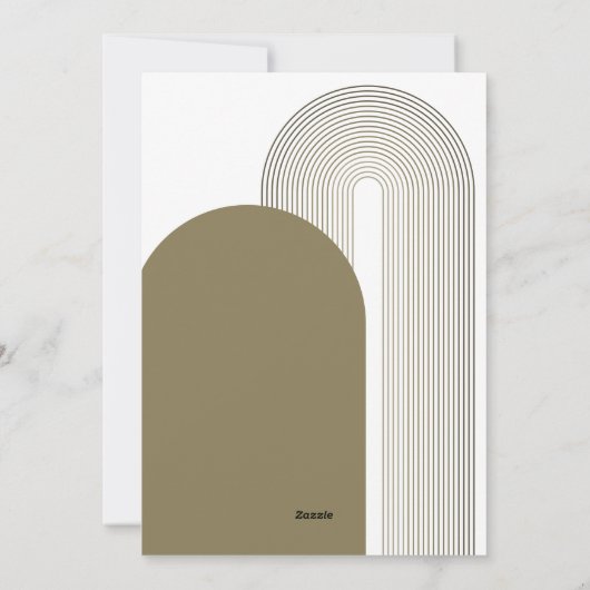 フォトアモダンーチ – 禅の金ゴールドストライプクリスマス シーズンカード (裏面)