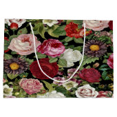 フォトアルバム ウェディングパーティー 赤 ピンク 花 緑 ラージペーパーバッグ (裏面)