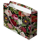 フォトアルバム ウェディングパーティー 赤 ピンク 花 緑 ラージペーパーバッグ (裏面アングル)