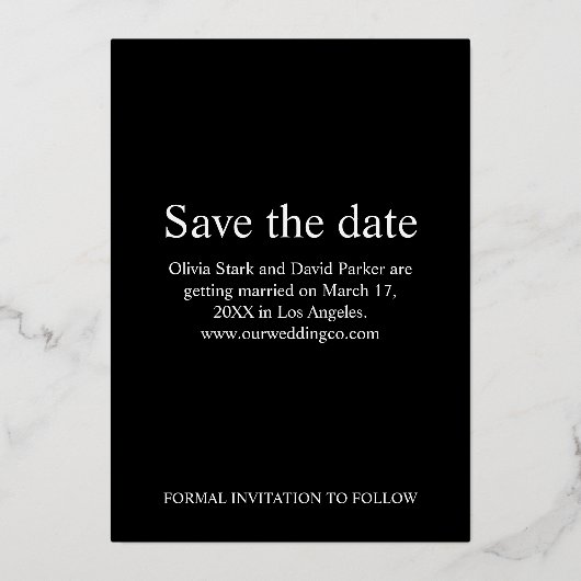 フォトアルバム カバー ミュージック プレイリスト 日程を保存してください 箔招待状 (裏面)