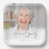 フォトアレエレガントイ退職パーティー紙プラット ペーパープレート (正面)