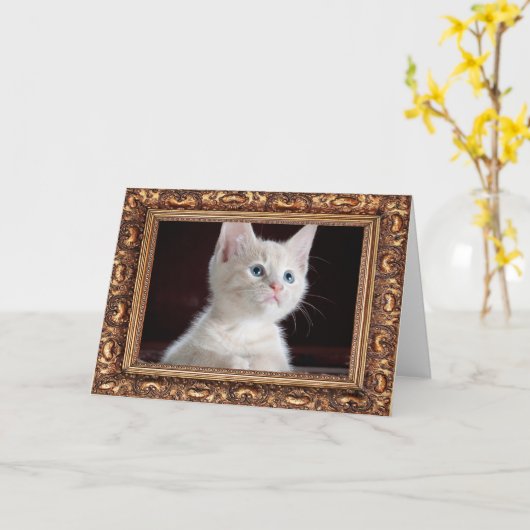 フォトアンティークフレカスタムームの追加 カード (黄色い花)