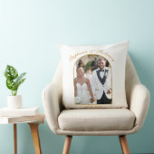 フォトアーエレガントチ金ゴールドスクリプ結婚ト クッション (椅子)