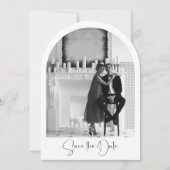 フォトアーカイブ セーブ・ザ・デート モダンスクリプト ウェディング 招待状 (正面)