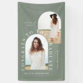 フォトアーチサージュグリーン卒業（2枚） 横断幕 (縦)