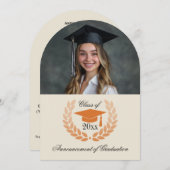 フォトアーチスクール大学の卒業発表 招待状 (正面/裏面)