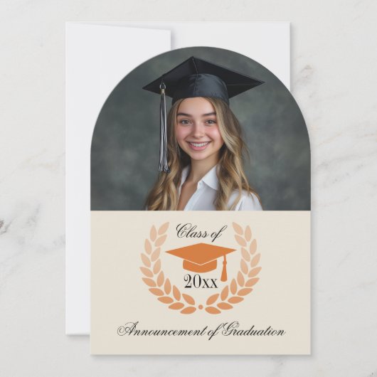 フォトアーチスクール大学の卒業発表 招待状 (正面)