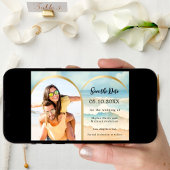 フォトアーチビーチ結婚式 セーブザデート