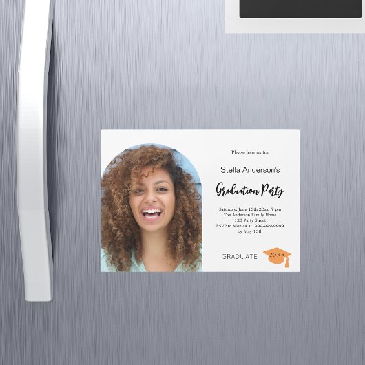 フォトアーチ卒業パーティー2025 マグネット招待状