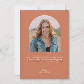 フォトアーチ卒業式テラコッタ発表 招待状 (裏面)