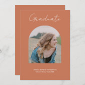 フォトアーチ卒業式テラコッタ発表 招待状 (正面/裏面)