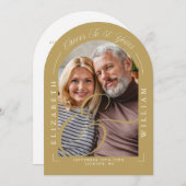 フォトアーチ書道50結婚周年記念 招待状 (正面/裏面)