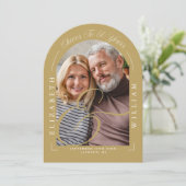 フォトアーチ書道50結婚周年記念 招待状 (スタンド正面)