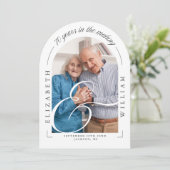 フォトアーチ書道70結婚周年記念 招待状 (スタンド正面)