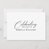 フォトアーチ葉のお祝いの生活 招待状 (裏面)