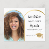 フォトアーチ金ゴールド卒業Dateカードを保存 (正面)