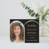 フォトアーチ黒誕生日日付カードを保存 (スタンド正面)