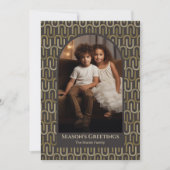 フォトアーチ – レトロmcmパターンニュートラルブラウン シーズンカード (正面)