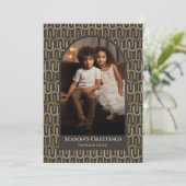 フォトアーチ – レトロmcmパターンニュートラルブラウン シーズンカード (スタンド正面)