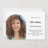 フォトアーチ 誕生日 招待状 (正面)