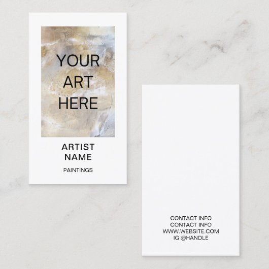 フォトアーティストアートの追加テンプレート 名刺 (正面/裏面)