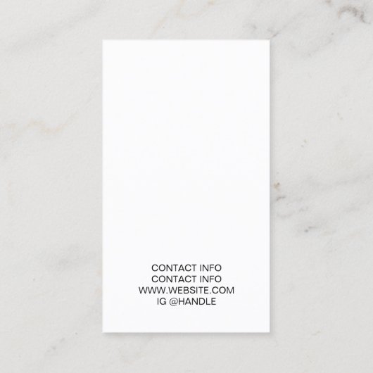 フォトアーティストアートの追加テンプレート 名刺 (裏面)