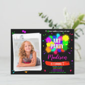 フォトアートの誕生日のアート招絵を描出工品 招待状 (スタンド正面)