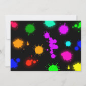 フォトアートの誕生日のアート招絵を描出工品 招待状 (裏面)