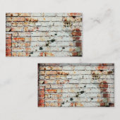 フォトアート付きレンガ壁名刺テンプレート 名刺 (正面/裏面)