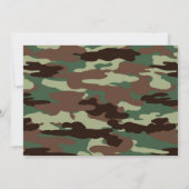 フォトアーミー招待、迷彩柄軍隊誕生日 招待状 (裏面)